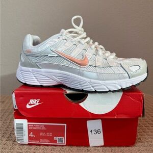Nike P-6000 GS White Peach Youth 4Y Running Sneakers New in Box